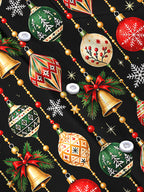 Oceanlyte Men's Printed Christmas Ornaments Print Long Sleeve Shirt with Chest Pocket
