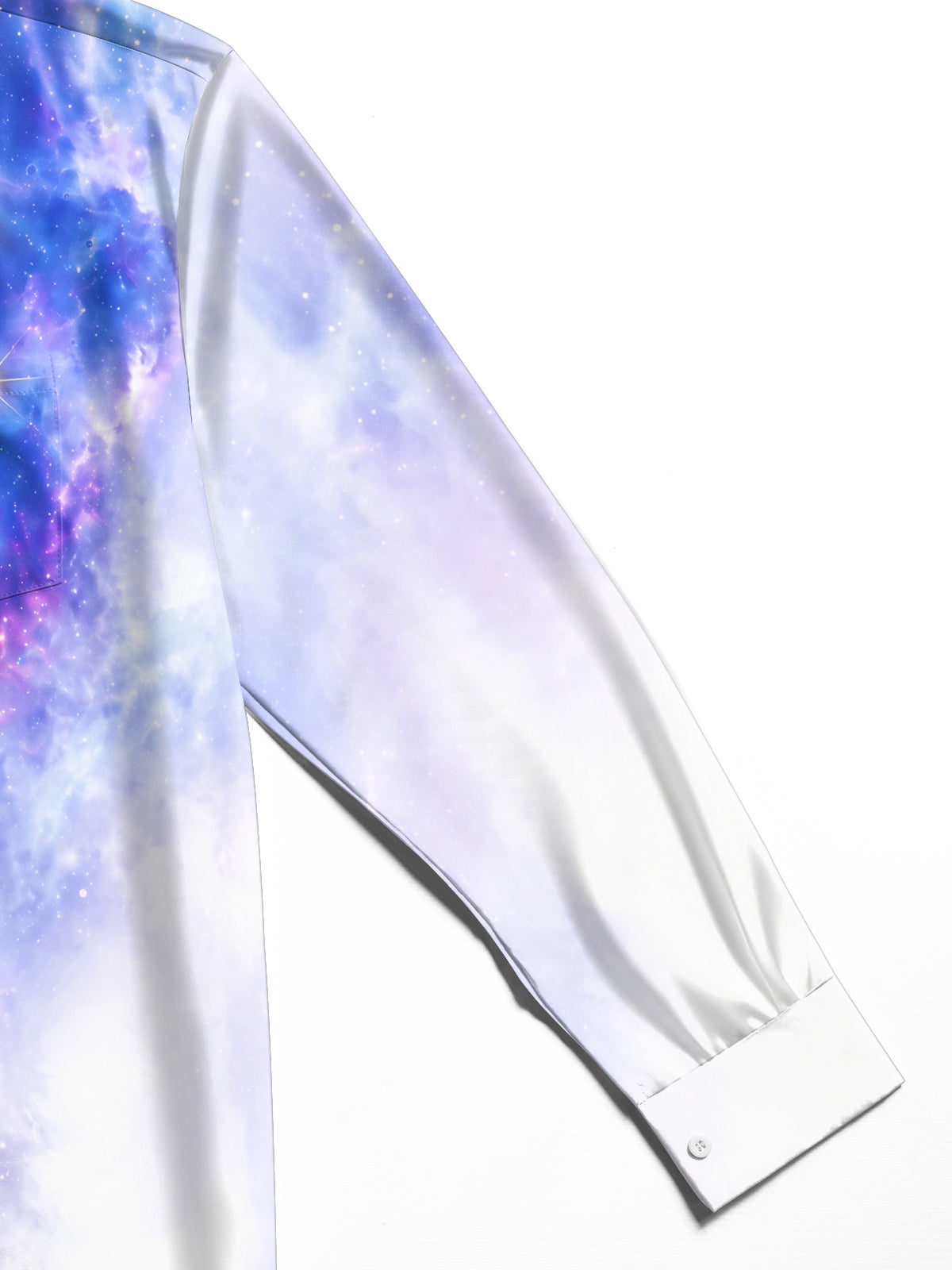 Oceanlyte Men's Printed Galaxy Nebula And Stars Print Long Sleeve Shirt with Chest Pocket
