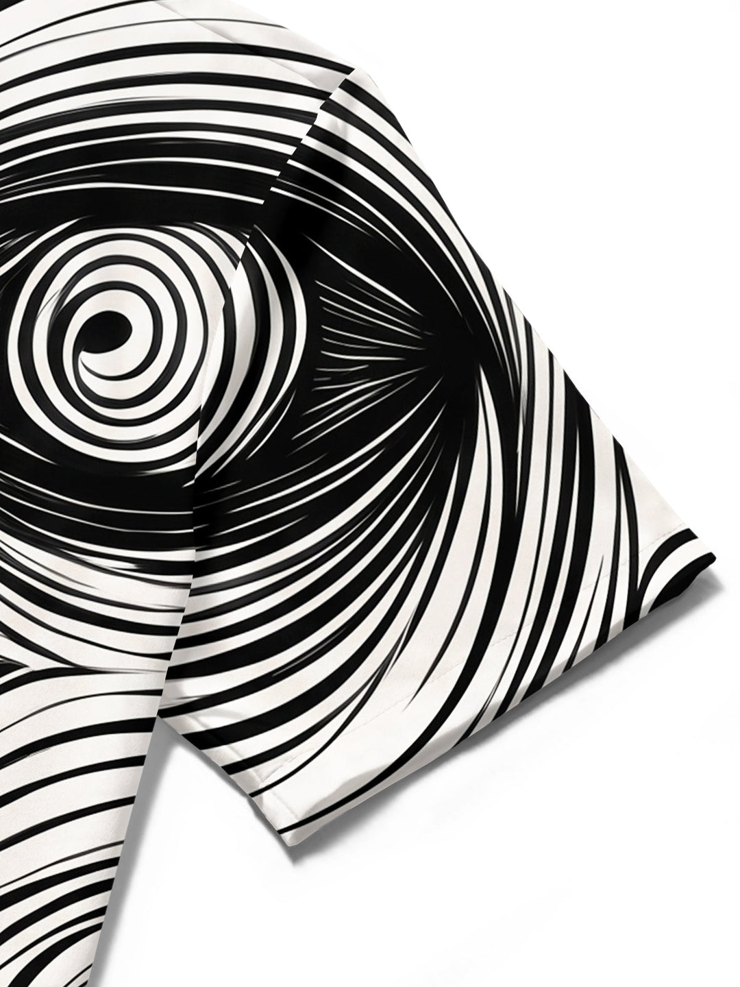 Oceanlyte Men's Geometric Abstract Face Swirl Print Short Sleeve Button Down Shirt with Chest Pocket