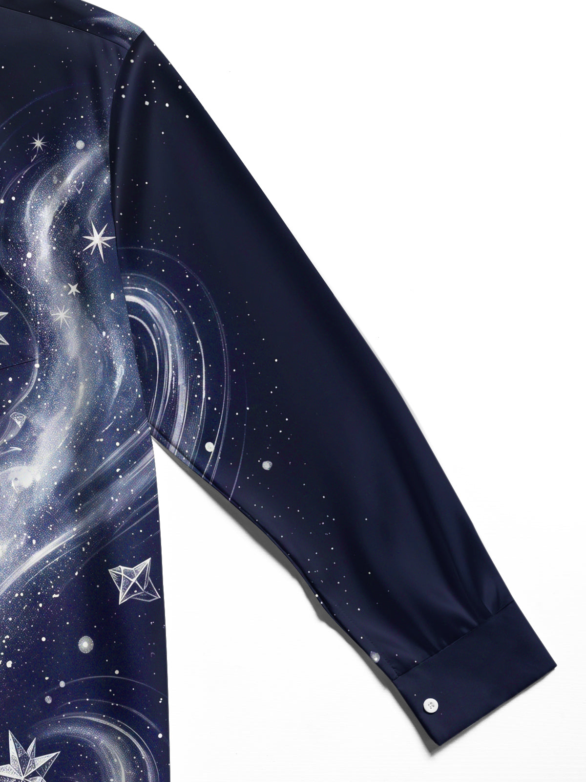 Oceanlyte Men's Vintage Astrolabe And Star Map Print Long Sleeve Shirt with Chest Pocket