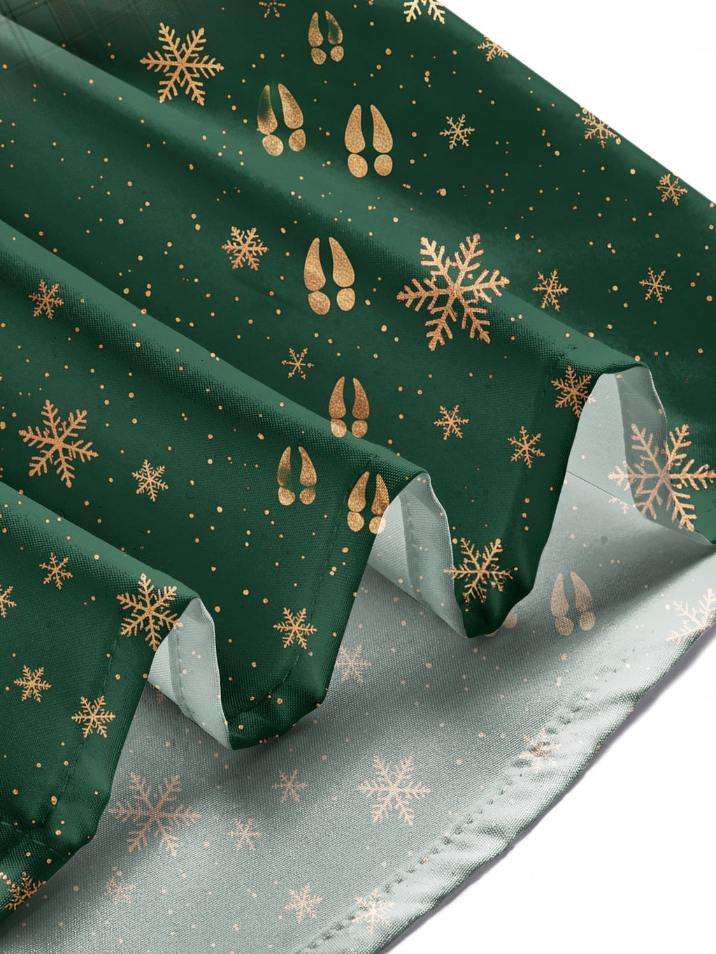 Oceanlyte Men's Long Sleeve Shirt - Christmas Plaid With Pine Branches And Ornaments Print with Chest Pocket