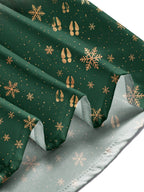 Oceanlyte Men's Long Sleeve Shirt - Christmas Plaid With Pine Branches And Ornaments Print with Chest Pocket
