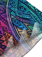 Oceanlyte Men's Graphic Colorful Geometric Totem Print Short Sleeve Shirt with Chest Pocket
