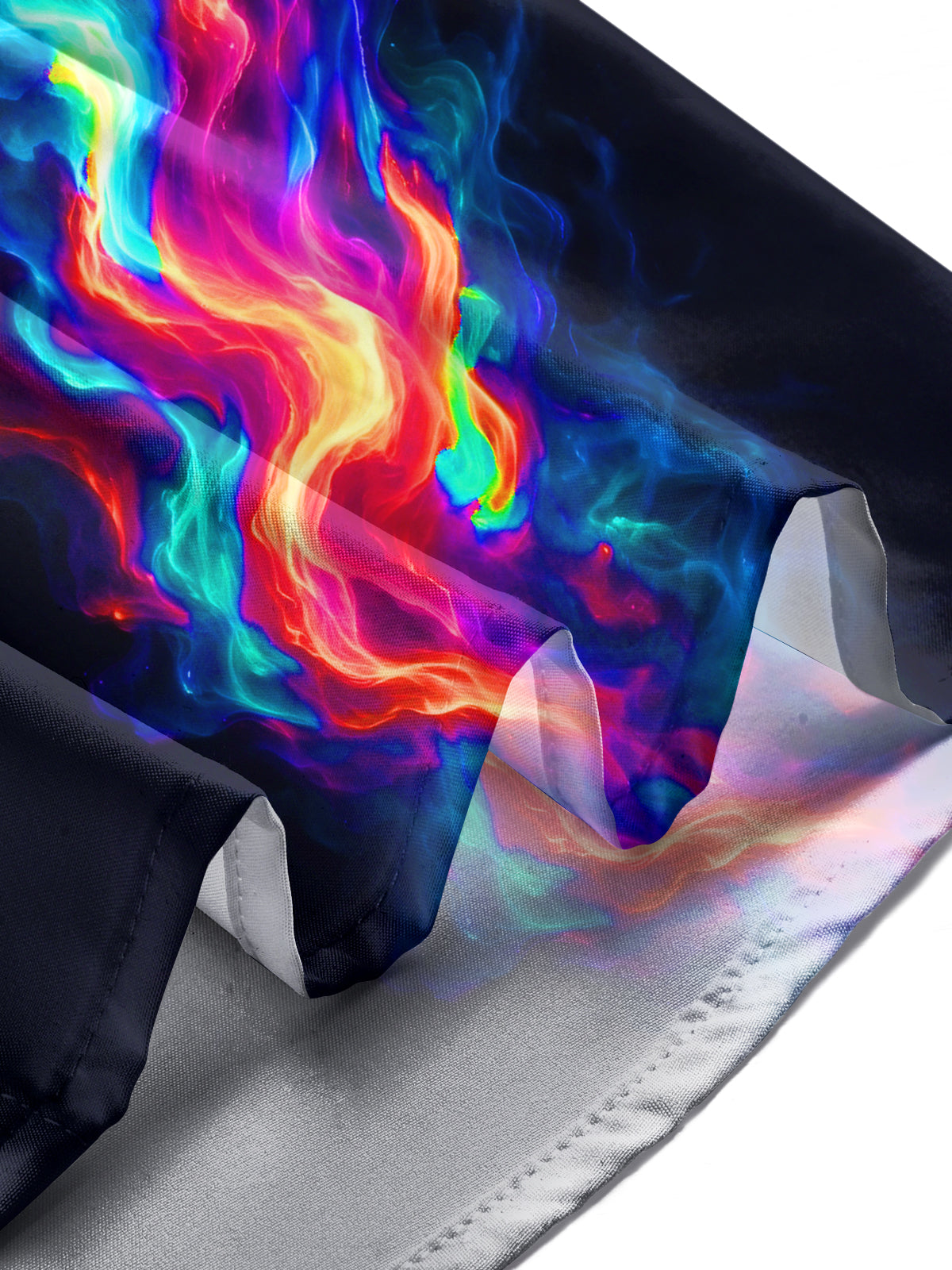 Oceanlyte Men's Abstract Abstract Color Smoke Print Long Sleeve Shirt with Chest Pocket