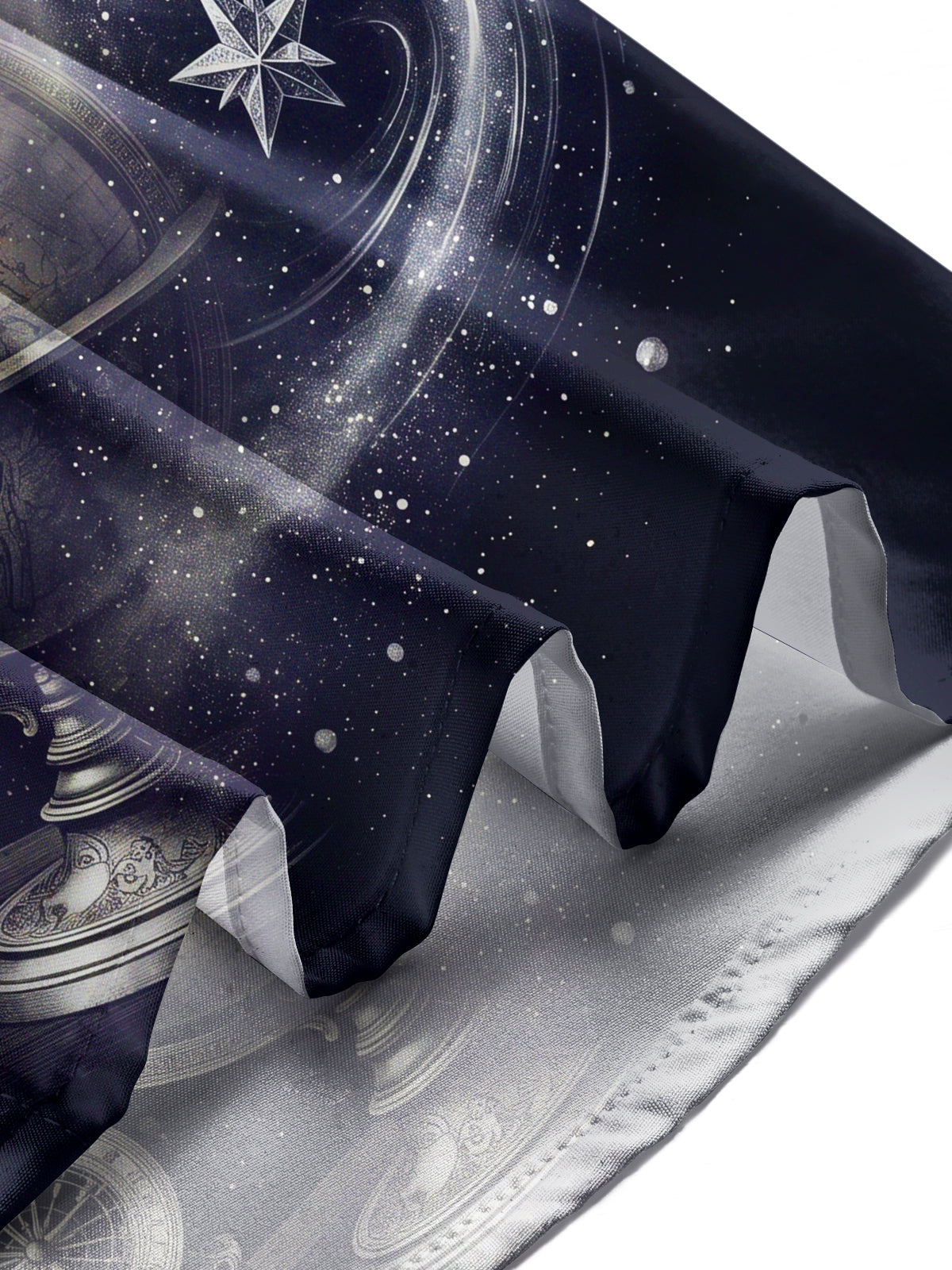 Oceanlyte Men's Vintage Astrolabe And Star Map Print Long Sleeve Shirt with Chest Pocket