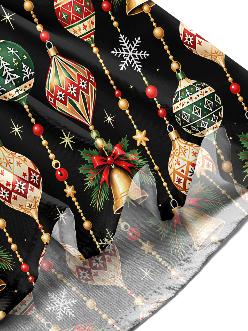 Oceanlyte Men's Printed Christmas Ornaments Print Long Sleeve Shirt with Chest Pocket
