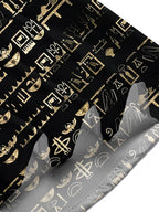 Oceanlyte Men's Vintage Style Egyptian Hieroglyphs Print Short Sleeve Shirt with Chest Pocket