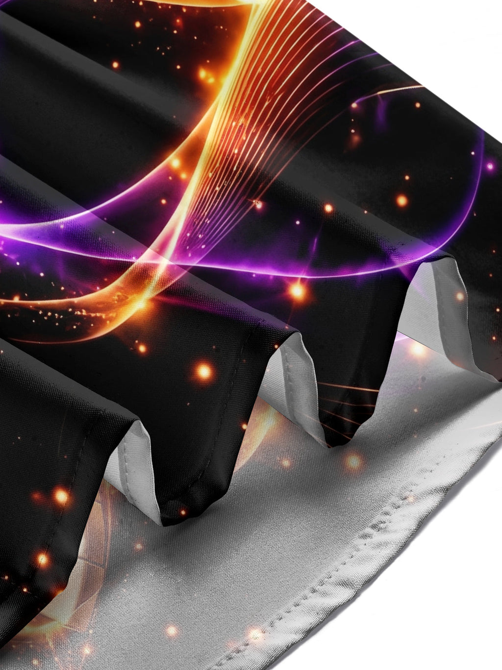 Oceanlyte Men's Abstract Piano Keys And Neon Light Waves Print Long Sleeve Shirt with Chest Pocket