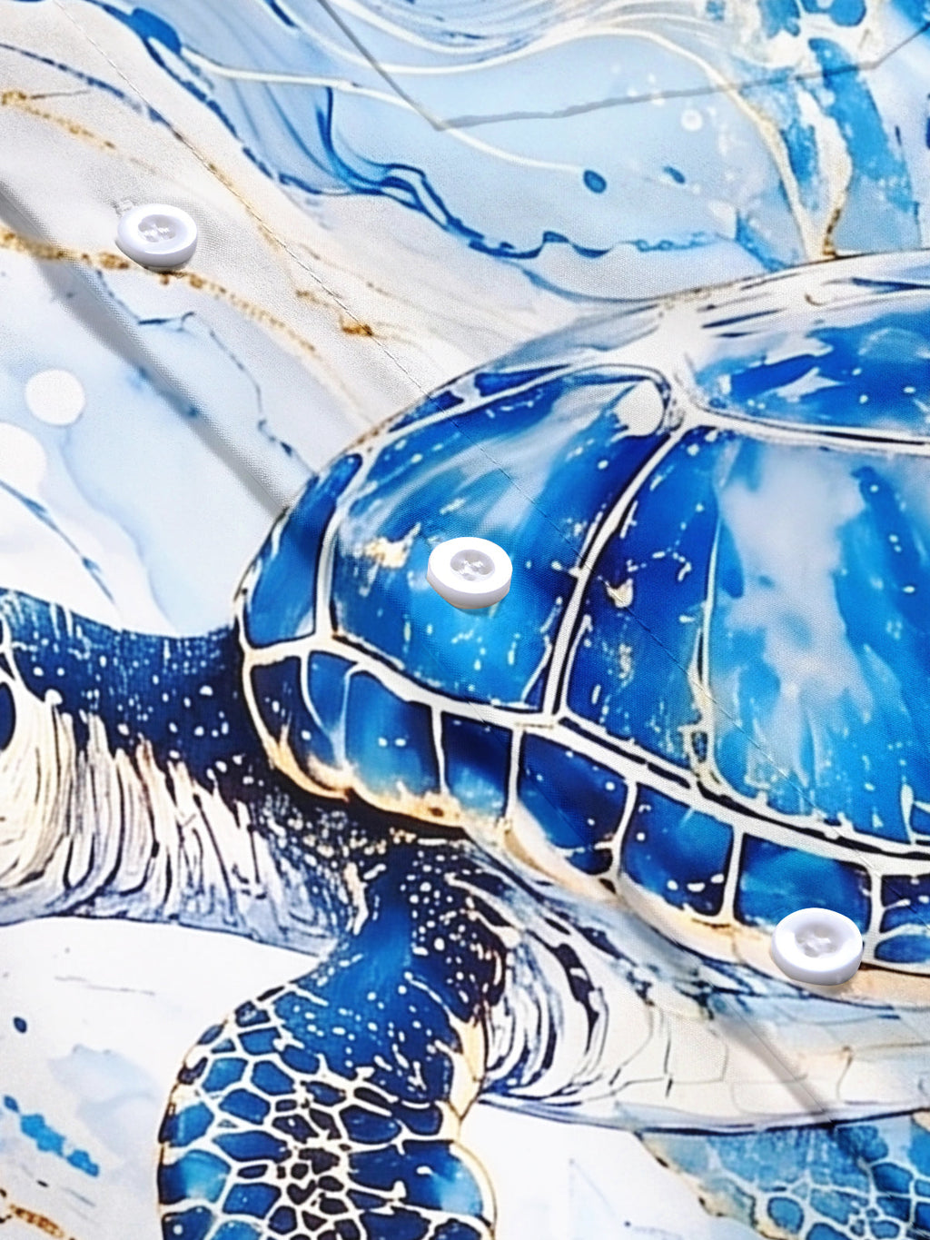 Hawaiian Sea Turtle Men's Pocket Short Sleeve Shirts