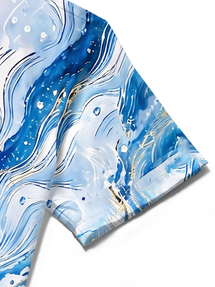 Hawaiian Sea Turtle Men's Pocket Short Sleeve Shirts