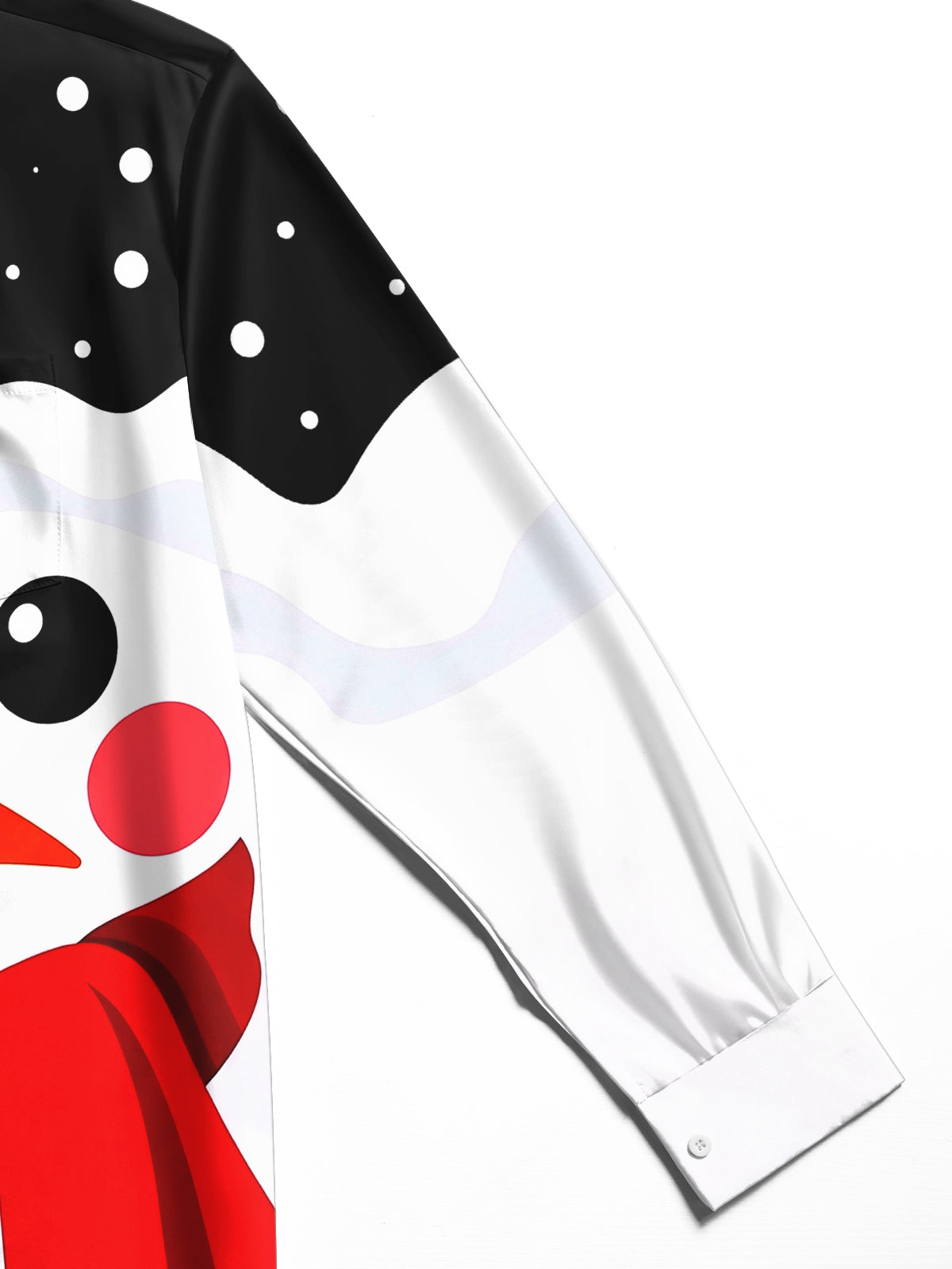 Oceanlyte Men's Graphic Snowman Print Christmas Print Long Sleeve Shirt with Chest Pocket