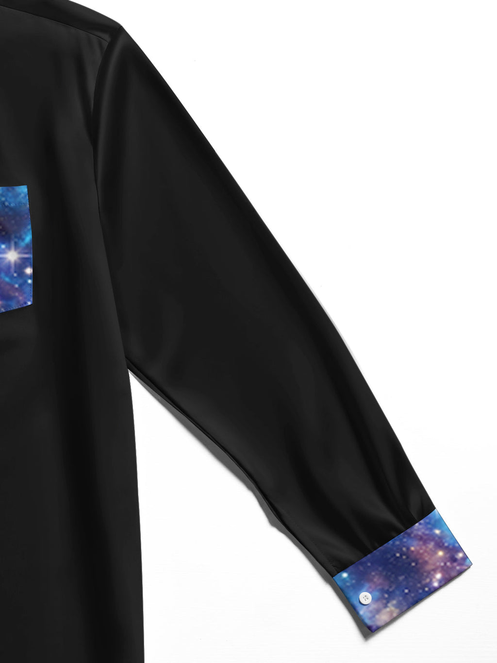 Oceanlyte Men's Printed Starry Sky And Stars Print Long Sleeve Shirt with Chest Pocket
