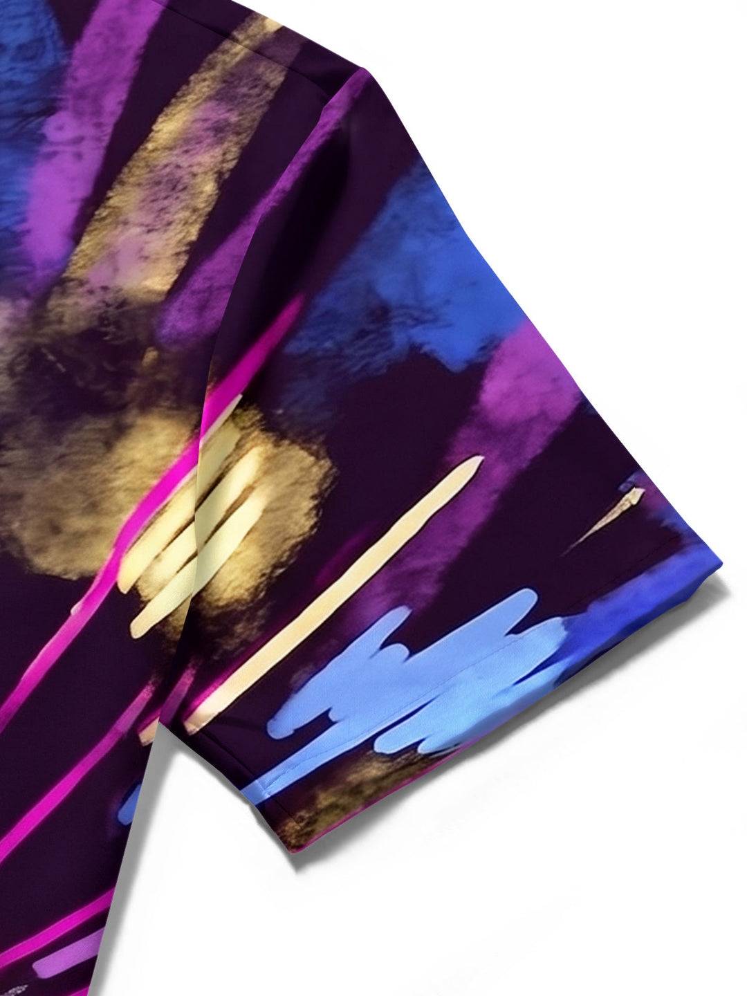 Oceanlyte Men's Tie Dye Radial Burst Pattern Short Sleeve Shirt with Chest Pocket
