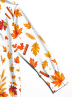 Oceanlyte Men's Long Sleeve Shirt - Thanksgiving Turkey And Harvest Cornucopia Print with Chest Pocket