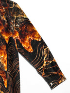 Oceanlyte Men's Abstract Geometric Lava And Wave Lines Print Long Sleeve Shirt with Chest Pocket