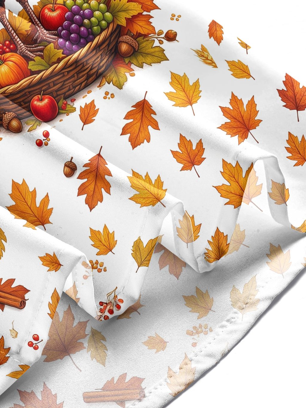 Oceanlyte Men's Long Sleeve Shirt - Thanksgiving Turkey And Harvest Cornucopia Print with Chest Pocket