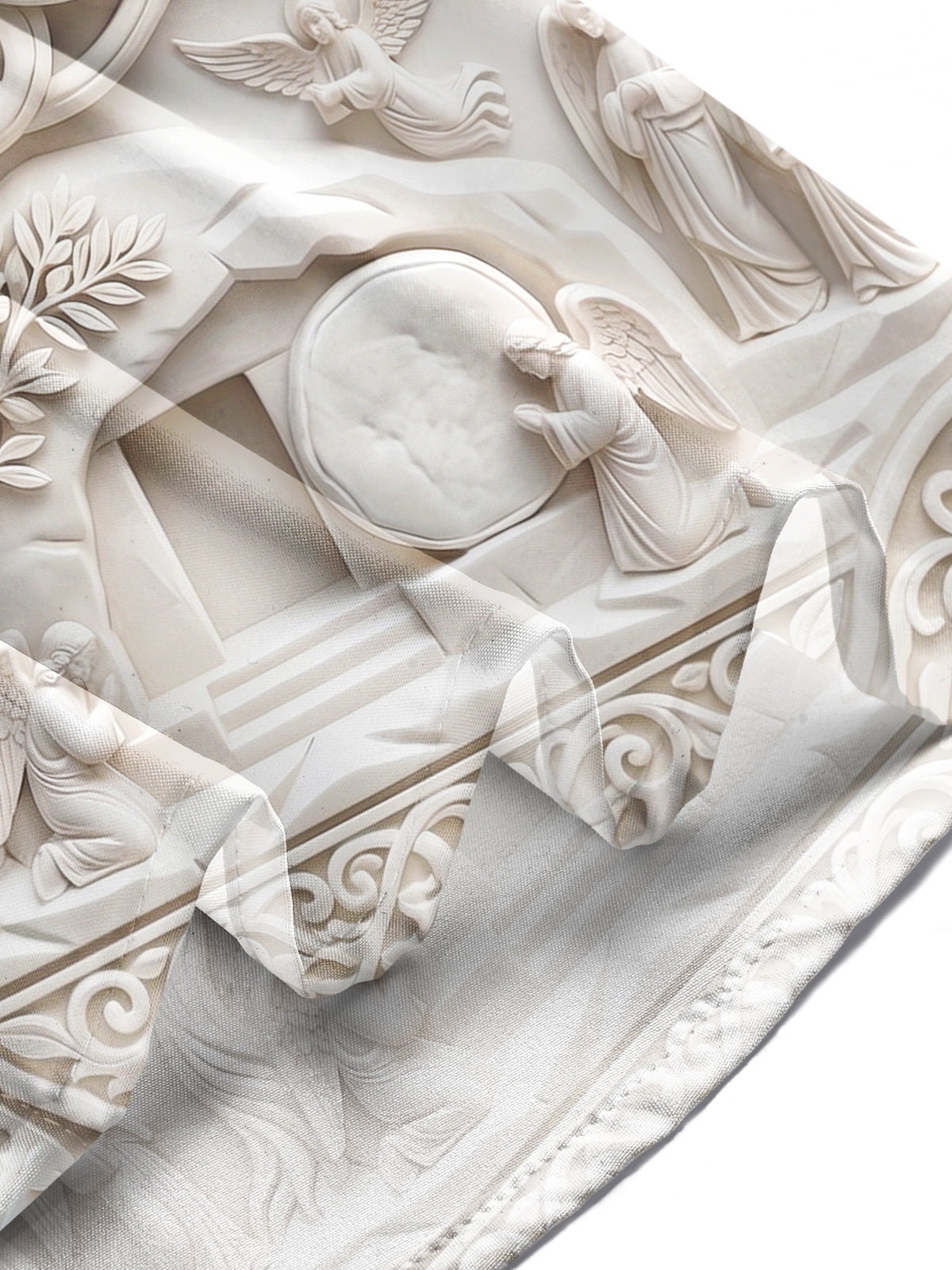 Oceanlyte Men's 3D Stone Sculpture Pattern 3D Effect Print Long Sleeve Shirt with Chest Pocket