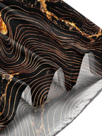 Oceanlyte Men's Abstract Geometric Lava And Wave Lines Print Long Sleeve Shirt with Chest Pocket