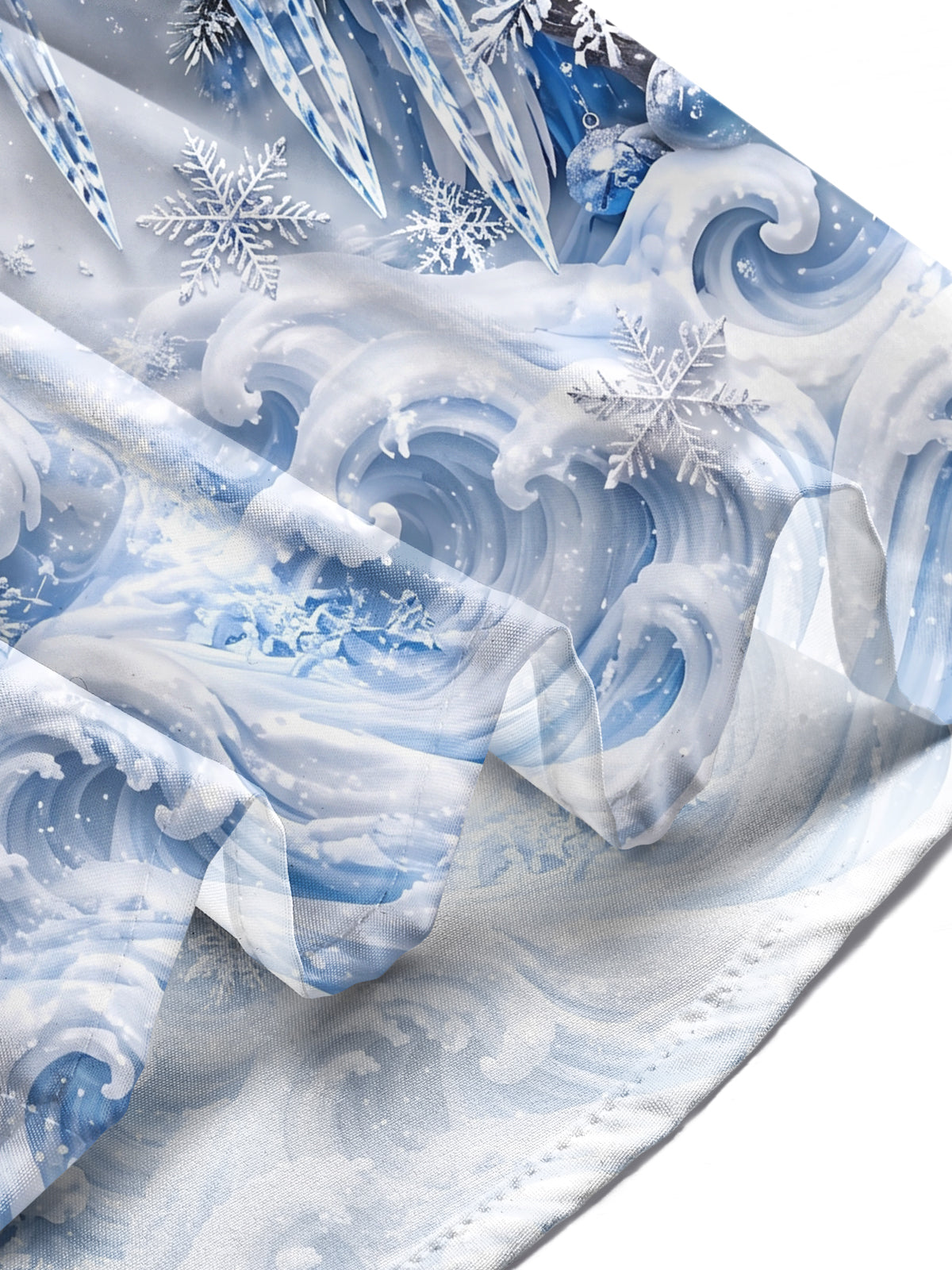 Oceanlyte Men's Graphic Christmas Parrot And Ornaments Print Long Sleeve Shirt with Chest Pocket