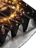 Oceanlyte Men's Graphic Electric Guitar Print Long Sleeve Shirt with Chest Pocket
