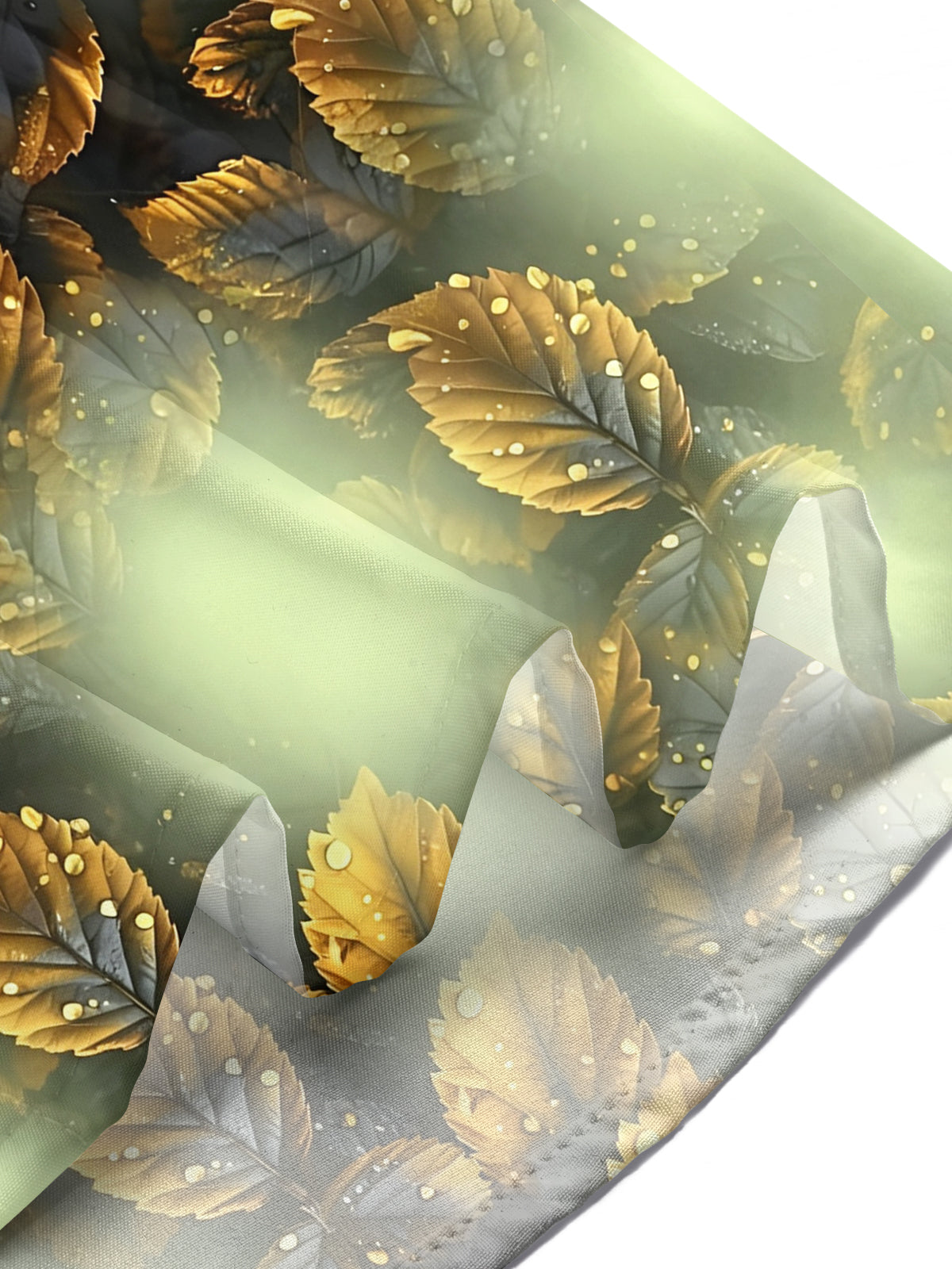 Oceanlyte Men's Hawaiian Golden Leaf Pattern Short Sleeve Shirt with Chest Pocket