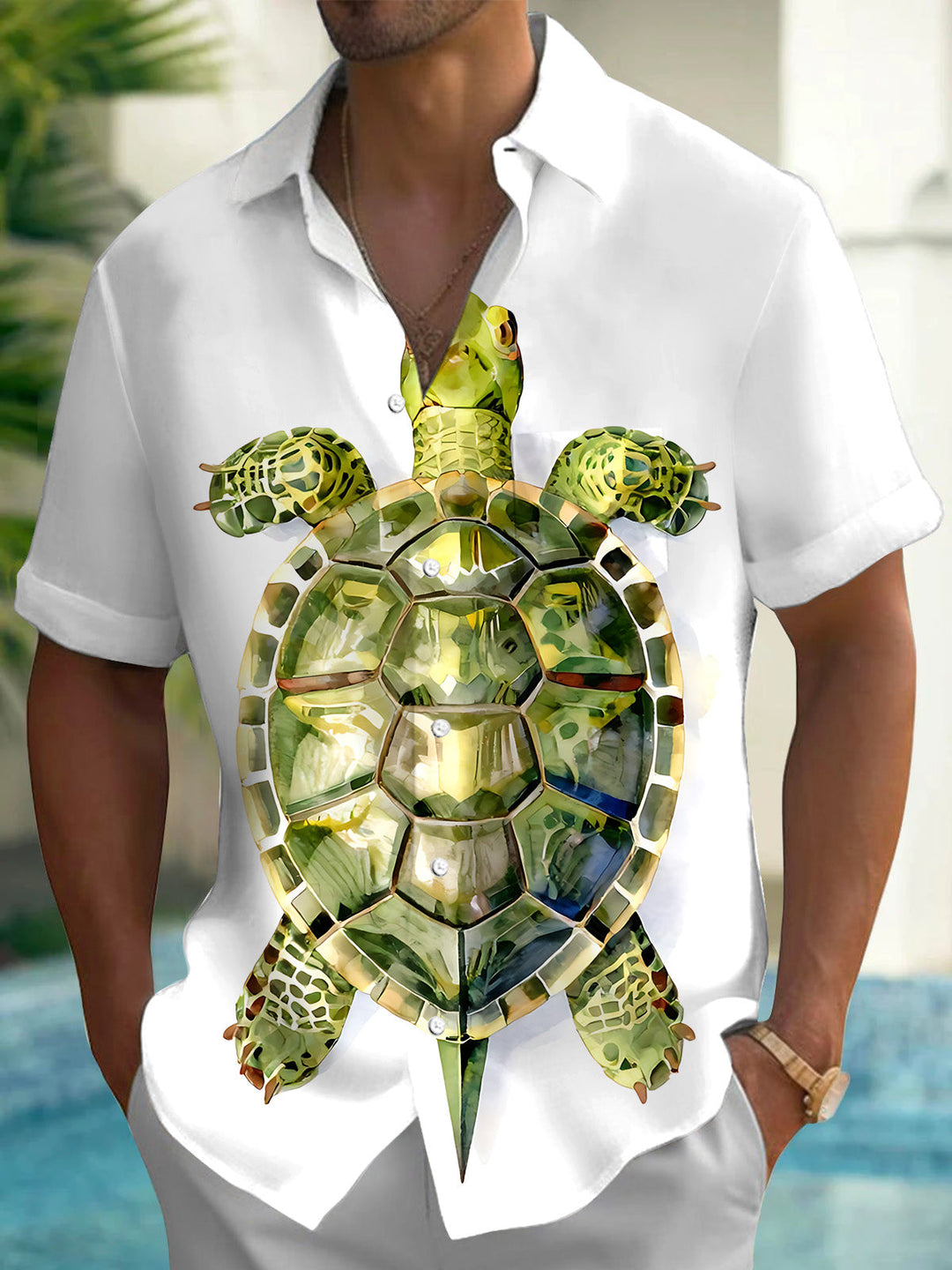Turtle Men's Pocket Short Sleeve Shirts