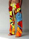 Oceanlyte Men's Abstract Saxophone Musician Print Pants with Pockets