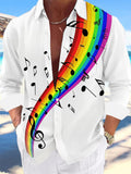 Oceanlyte Rainbow Notes Long Sleeve Shirt with Chest Pocket