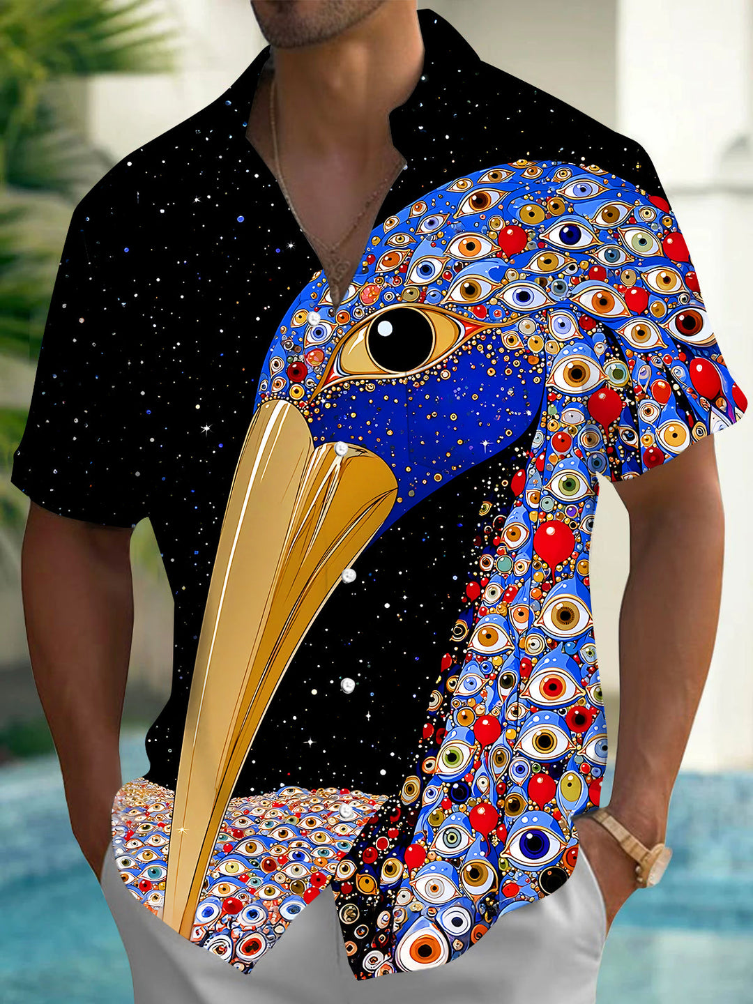 Bird Men's Pocket Short Sleeve Shirts