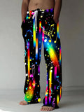 Oceanlyte Men's Graphic Rainbow Musical Notes Print Pants