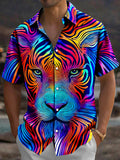Oceanlyte Men's Graphic Pattern Print Short Sleeve Shirt with Chest Pocket