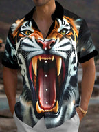 Oceanlyte Men's Graphic Pattern Print Short Sleeve Shirt with Chest Pocket