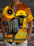 Oceanlyte Men's Graphic Printed Top Print Western Style Print Short Sleeve Shirt with Chest Pocket