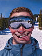 Oceanlyte Double Goggles Funny Face Ski Mask