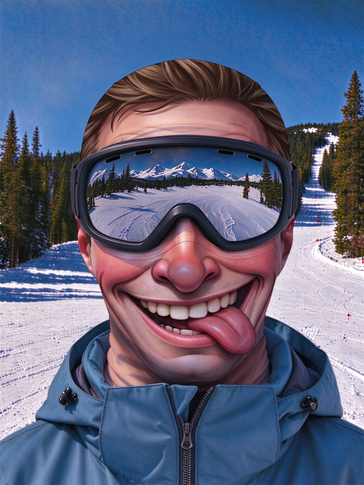 Oceanlyte Double Goggles Funny Face Ski Mask