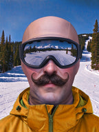 Oceanlyte Funny Curled Handlebar Mustache Face Ski Mask