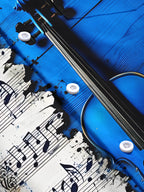 Oceanlyte Men's Graphic Musical Notes Violin Print Short Sleeve Button Down Shirt with Chest Pocket