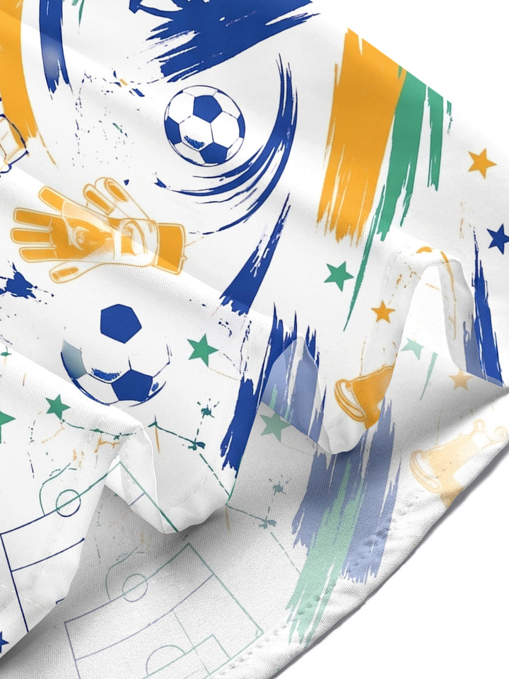 Art Football Sports Men's Pocket Short Sleeve Shirts
