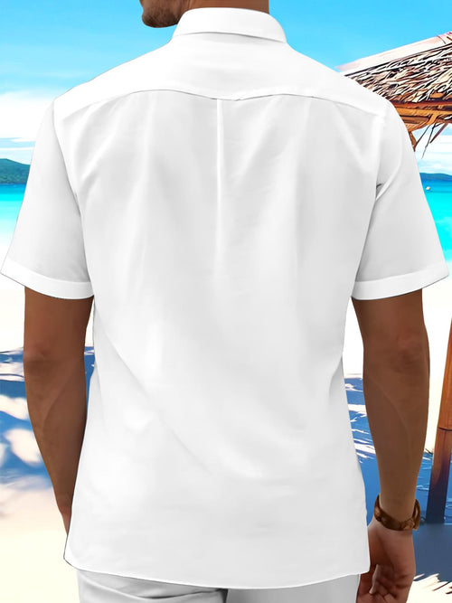 Oceanlyte Fun Cherry Cocktail Wine Men's Pocket Short Sleeve Shirts