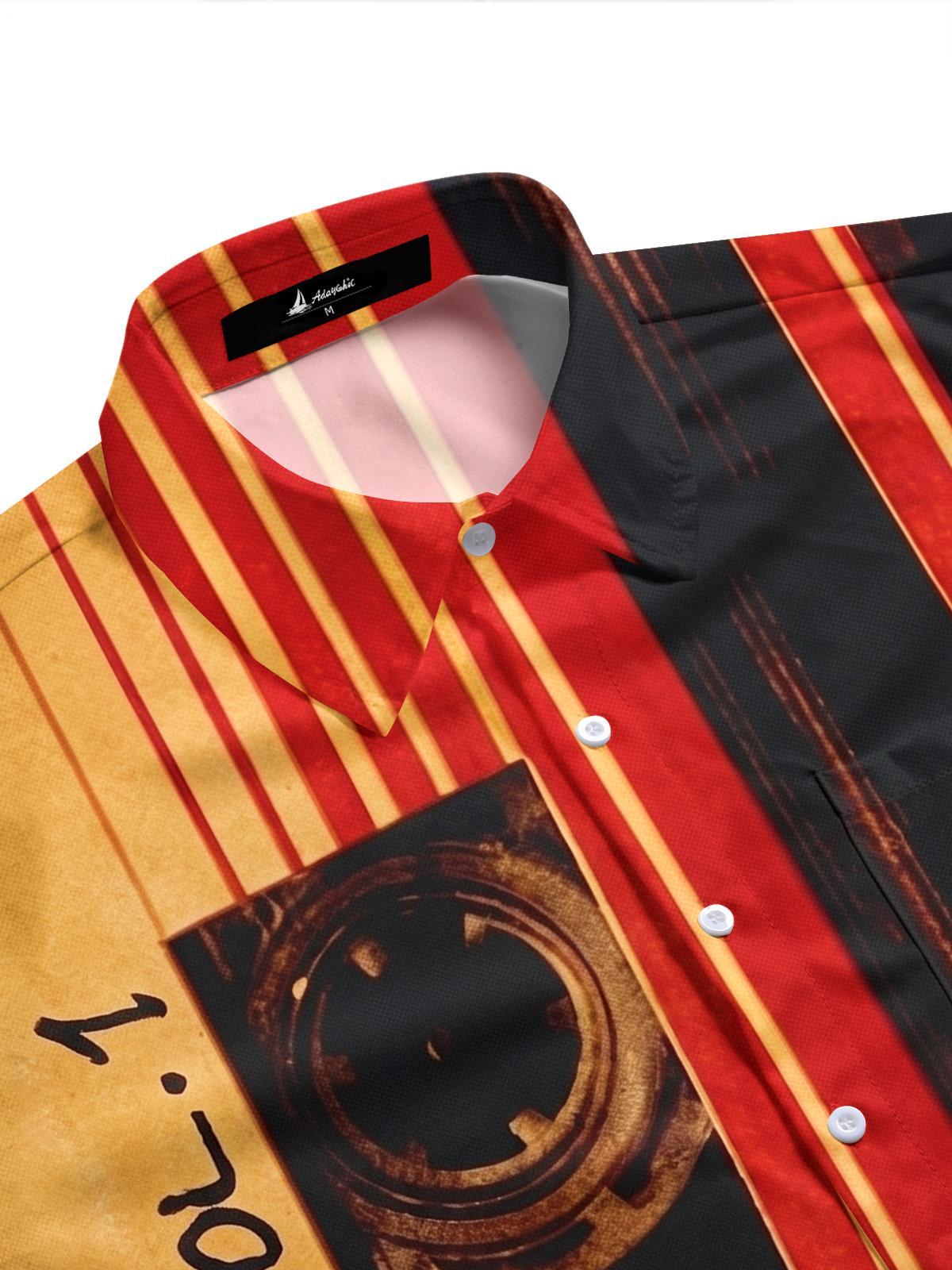 Oceanlyte Retro Cassette Music "Awesome Mix Vol.1" Men's Pocket Short Sleeve Shirts