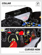 Oceanlyte Christmas Hawaiian Shirts for Men Christmas Tree Short Sleeve Holiday Shirts Trendy Basic Tops for Leisure Vacation fabulous