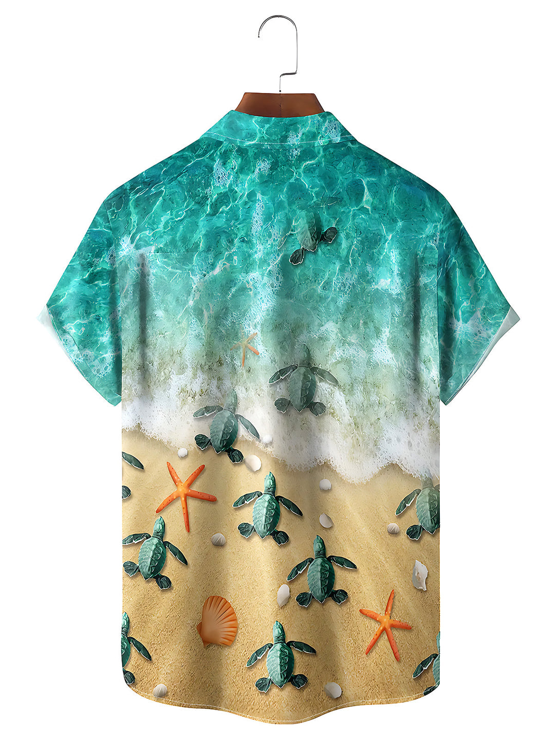 Hawaiian Sea Turtle Men's Pocket Short Sleeve Shirts