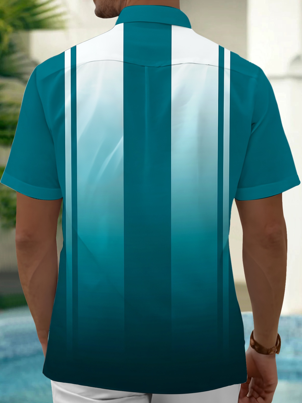 Oceanlyte Men's Printed Musical Note Graphic Short Sleeve Shirt with Chest Pocket