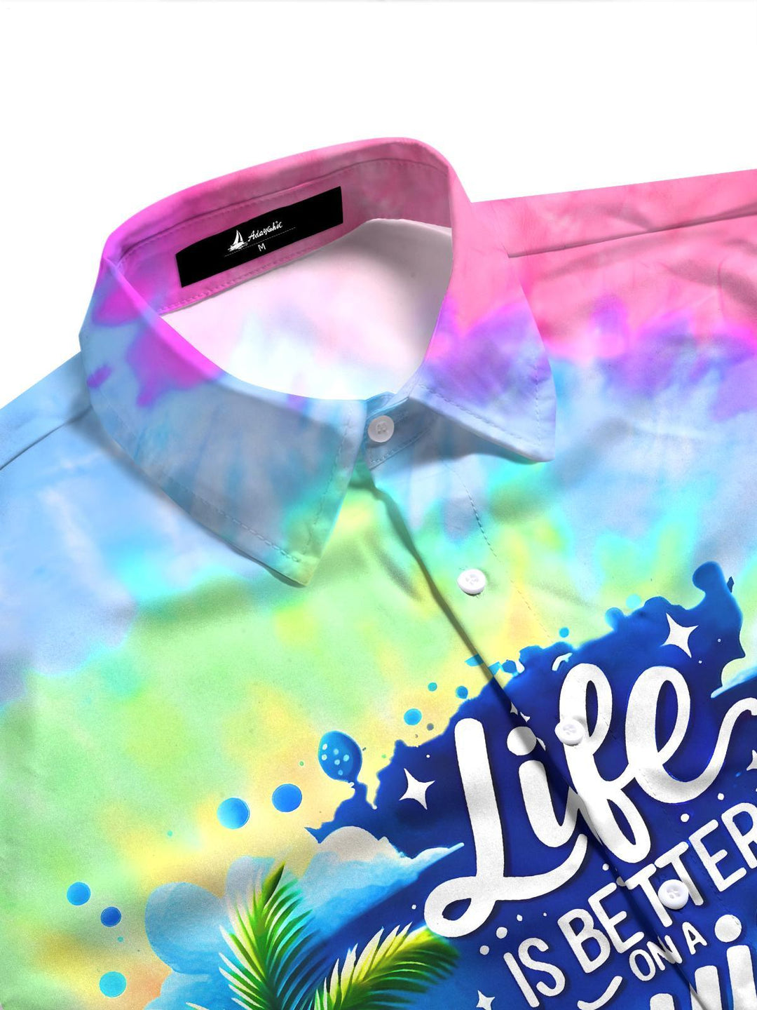 Hawaiian Tie Dye Life Is Better On A Cruise Women's Short Sleeve Shirts