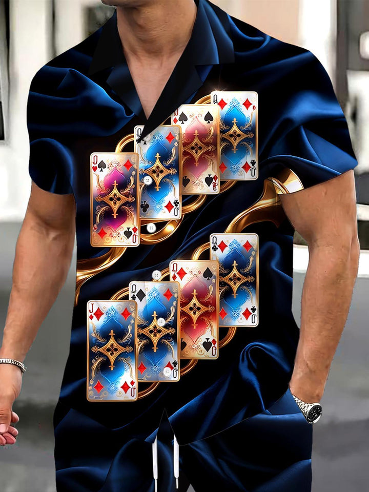 Poker Men's Pocket Short Sleeve Set
