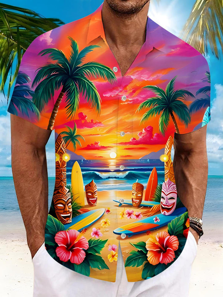 men's aloha shirt back view