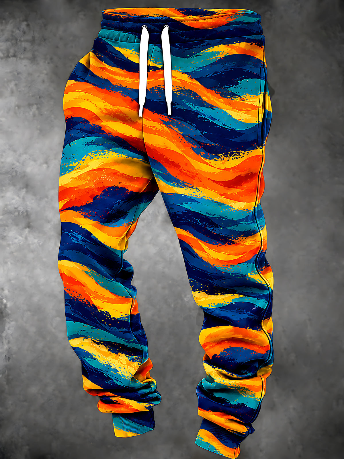 Oceanlyte Men's Tie Dye Abstract Wavy Tie Dye Pattern Pants