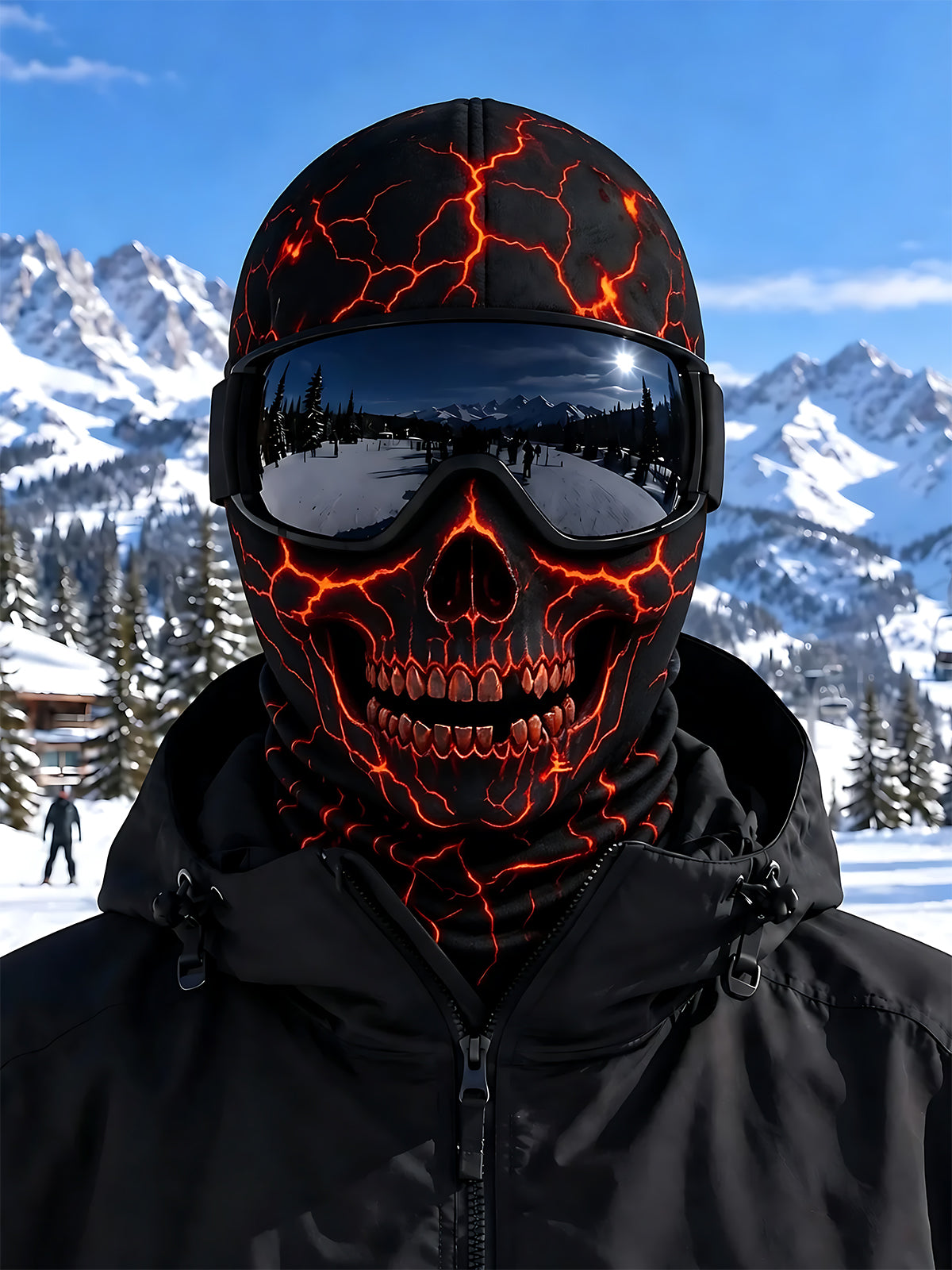 Oceanlyte Lava Cracked Skull Ski Mask