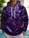 Oceanlyte Men's Graphic Amethyst Rune Stones Print Long Sleeve Hoodie