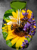 Oceanlyte Men's Printed Bee On Sunflower And Lavender Print Long Sleeve Hoodie